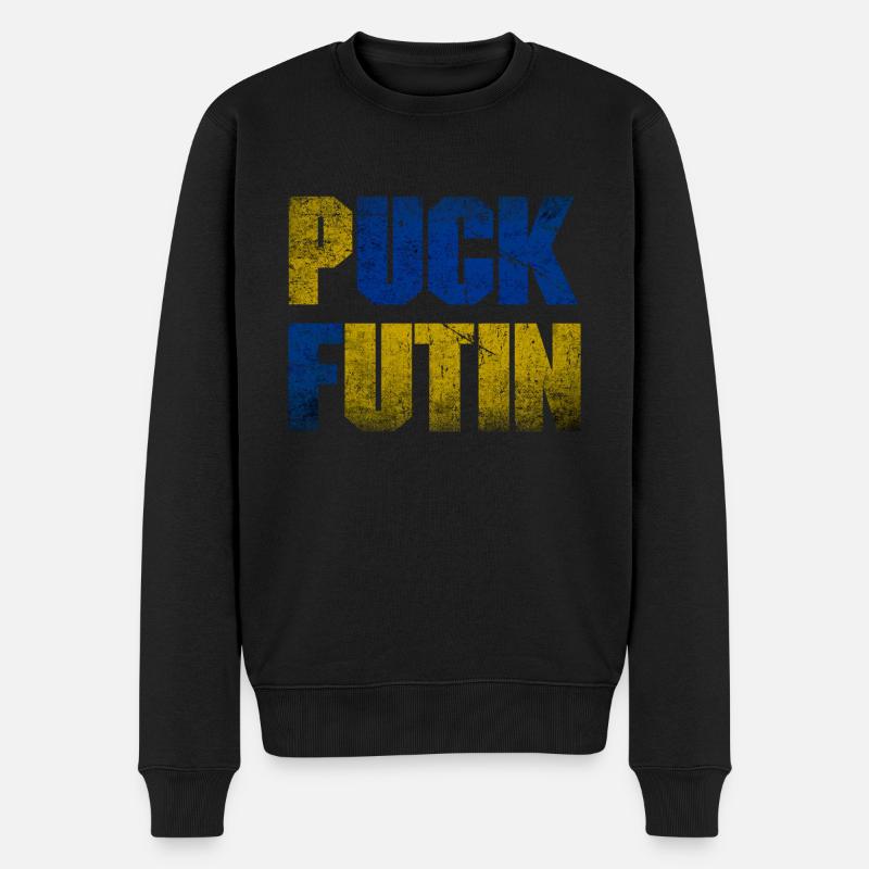 Puck Futin - Männer Premium Bio Pullover - Schwarz