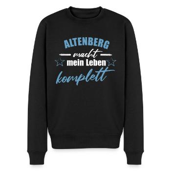 Altenberg macht mein Leben komplett - Männer Premium Bio Pullover - Schwarz - Vorne - Nico (187cm)