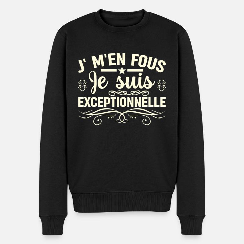 JE SUIS exceptionnelle - Pull Premium bio Homme - noir