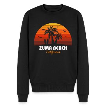 Retro Zuma Beach California Sunset Cool Vacation - Men's Premium Organic Jumper - black - Front - Nico (187cm)