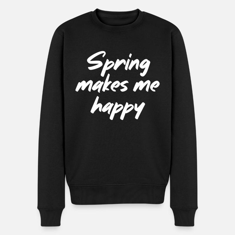 Spring makes me happy - Men's Premium Organic Jumper - black