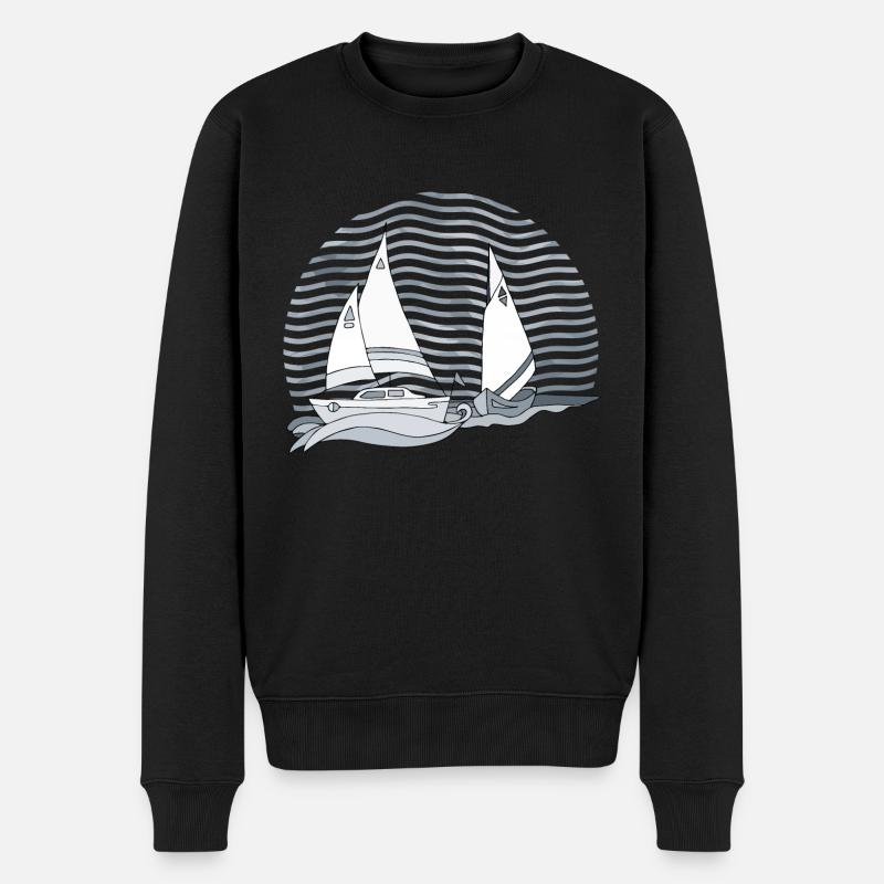Voiliers - Pull Premium bio Homme - noir
