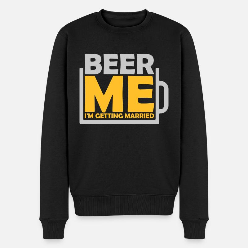 Beer Me Me marier - Pull Premium bio Homme - noir