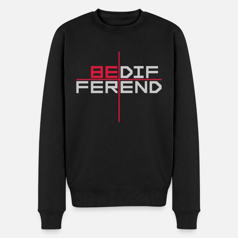 Be different Logo Design - Men's Premium Organic Jumper - black