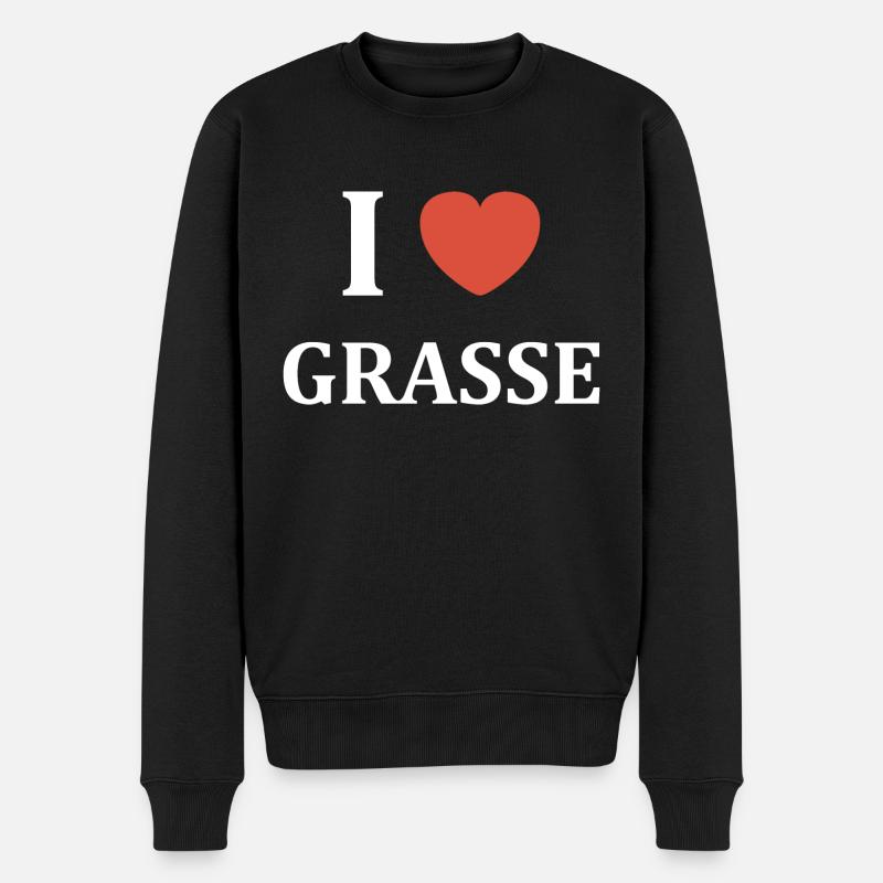 i love Grasse - Pull Premium bio Homme - noir