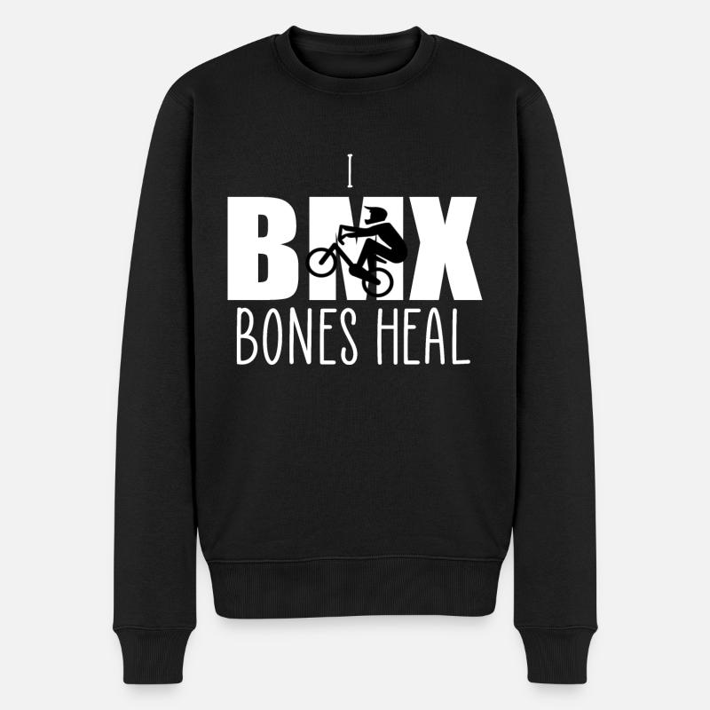 Knochen heilen bmx - Männer Premium Bio Pullover - Schwarz