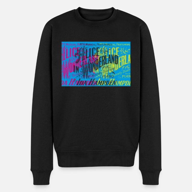 Alice in Wonderland - Männer Premium Bio Pullover - Schwarz