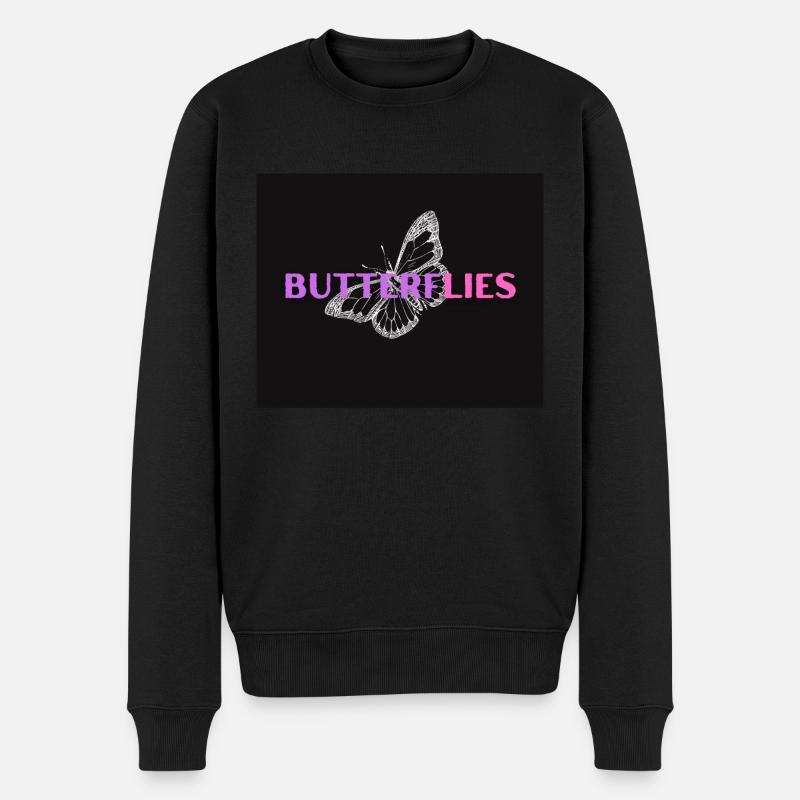World - Männer Premium Bio Pullover - Schwarz
