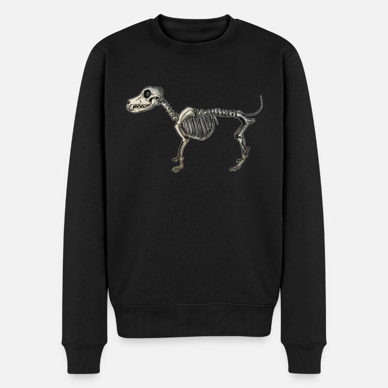 Squelette de chien - Pull Premium bio Homme - noir