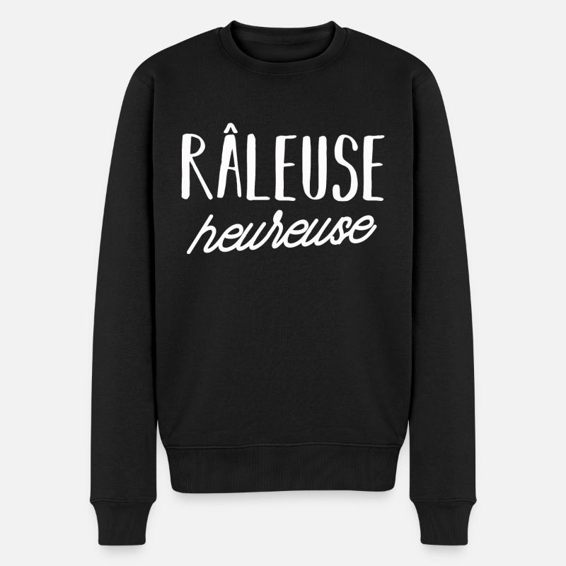 Râleuse heureuse / humour raleuse - Pull Premium bio Homme - noir