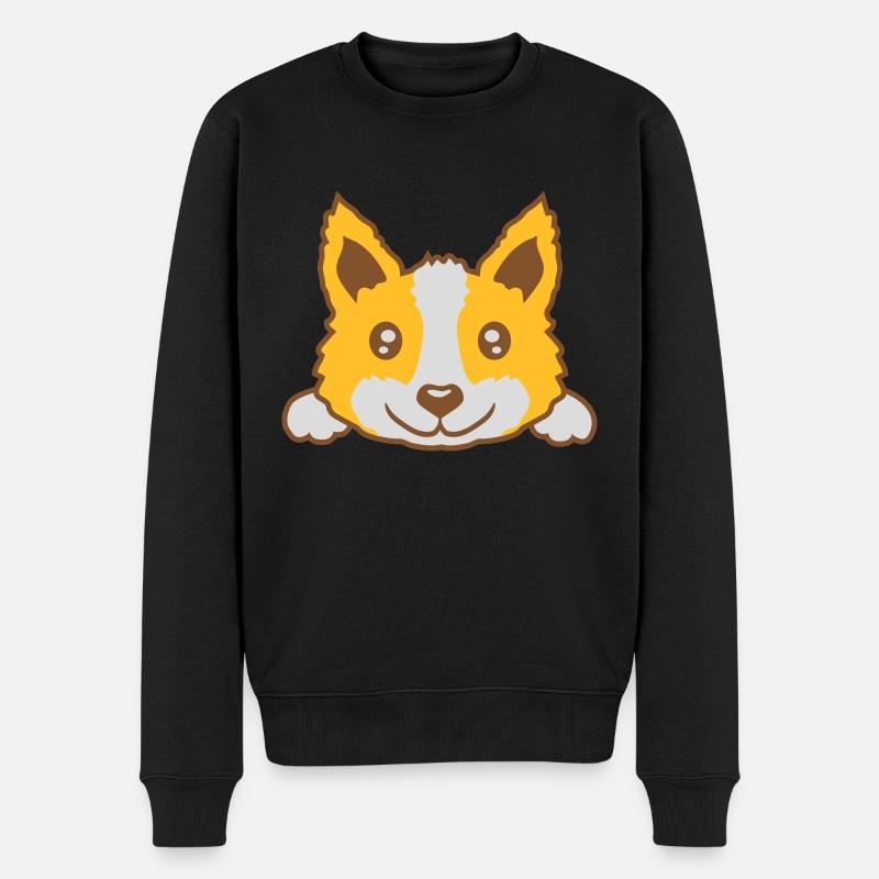 Mignon petit chien design - Pull Premium bio Homme - noir