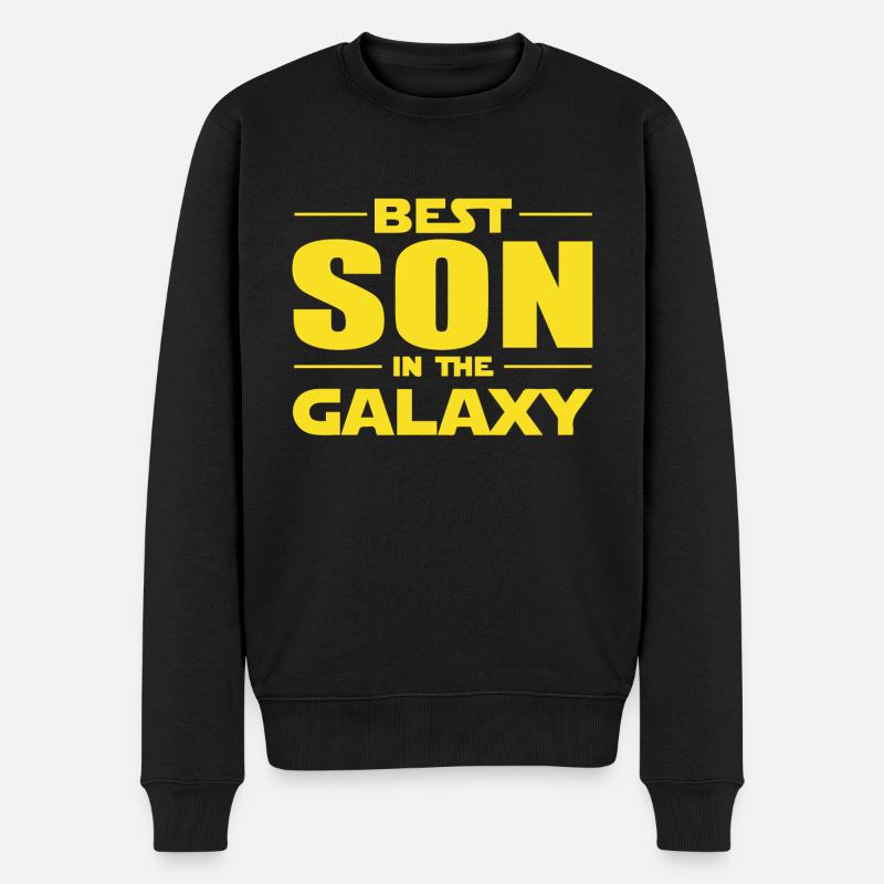 Bester Sohn in der Galaxis - Männer Premium Bio Pullover - Schwarz