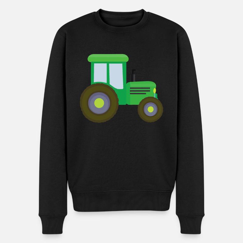 Traktor Kinder Geschenkidee - Männer Premium Bio Pullover - Schwarz