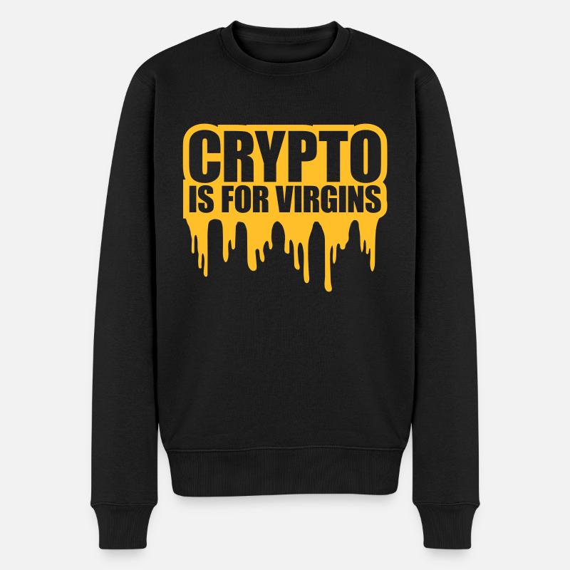 Crypto est pour les vierges - Pull Premium bio Homme - noir