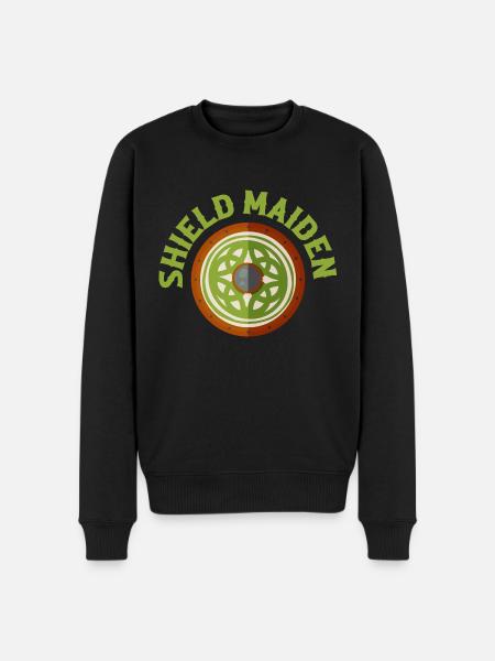 Shield Maiden Viking Norse - Men's Premium Organic Jumper - black
