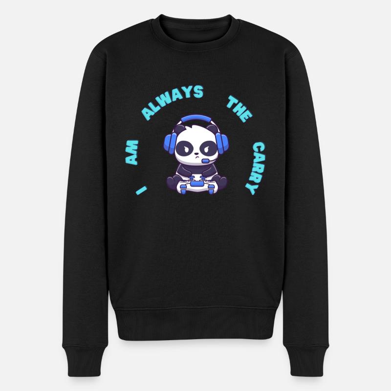 i am always the carry - Männer Premium Bio Pullover - Schwarz