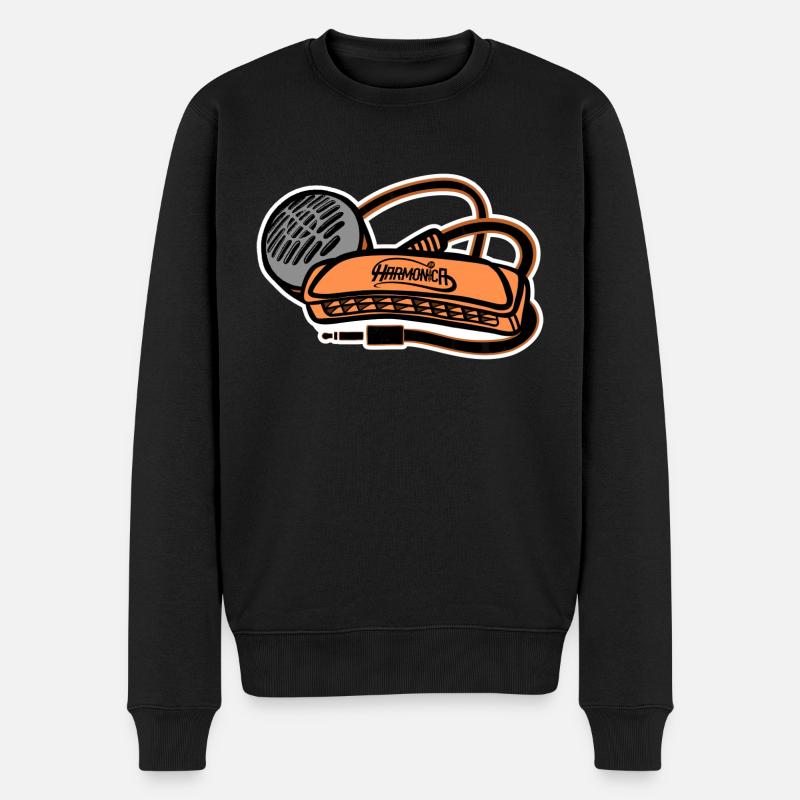 Micro Harmonica Harmonica Style - Pull Premium bio Homme - noir