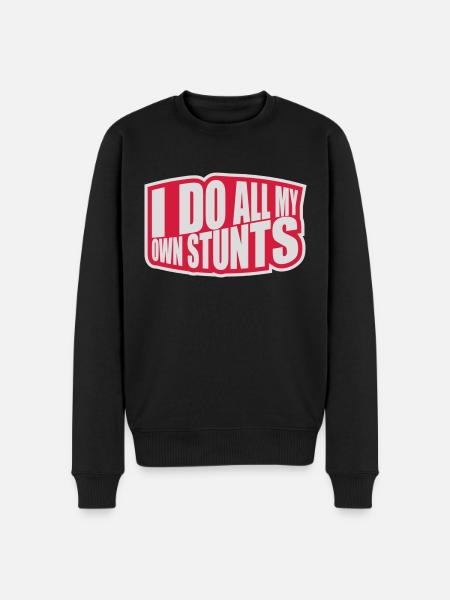 all my own stunts - Men's Premium Organic Jumper - black