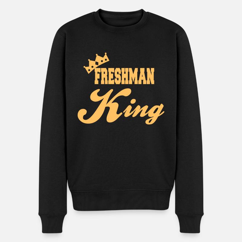 Freshman KING Retro Freshman Designs - Pull Premium bio Homme - noir