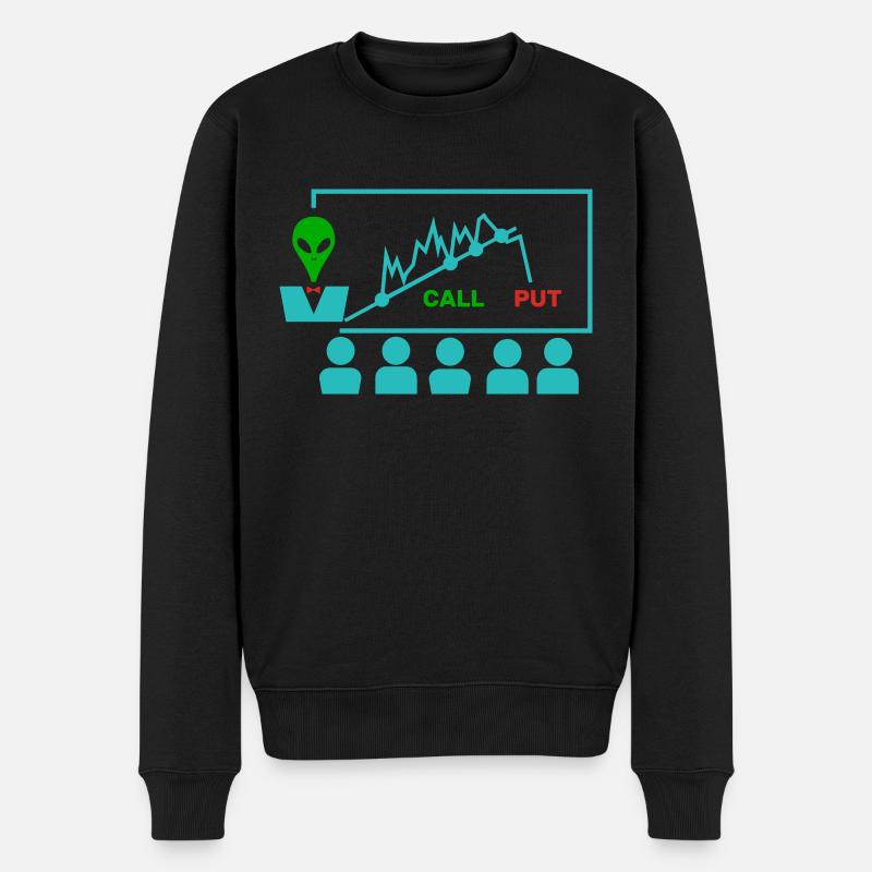 Trading Workshop - Männer Premium Bio Pullover - Schwarz