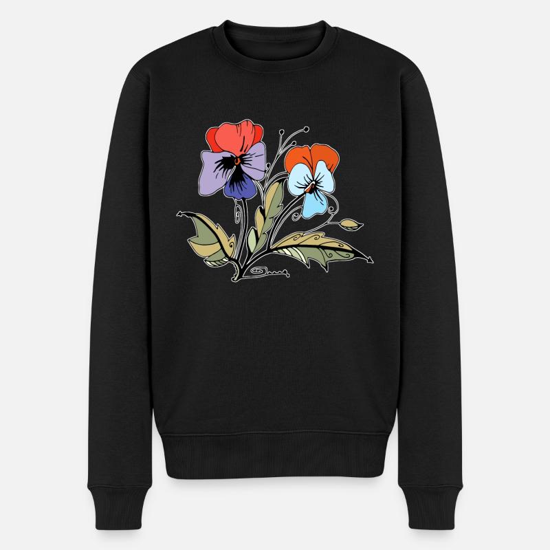 Fleur - Pull Premium bio Homme - noir