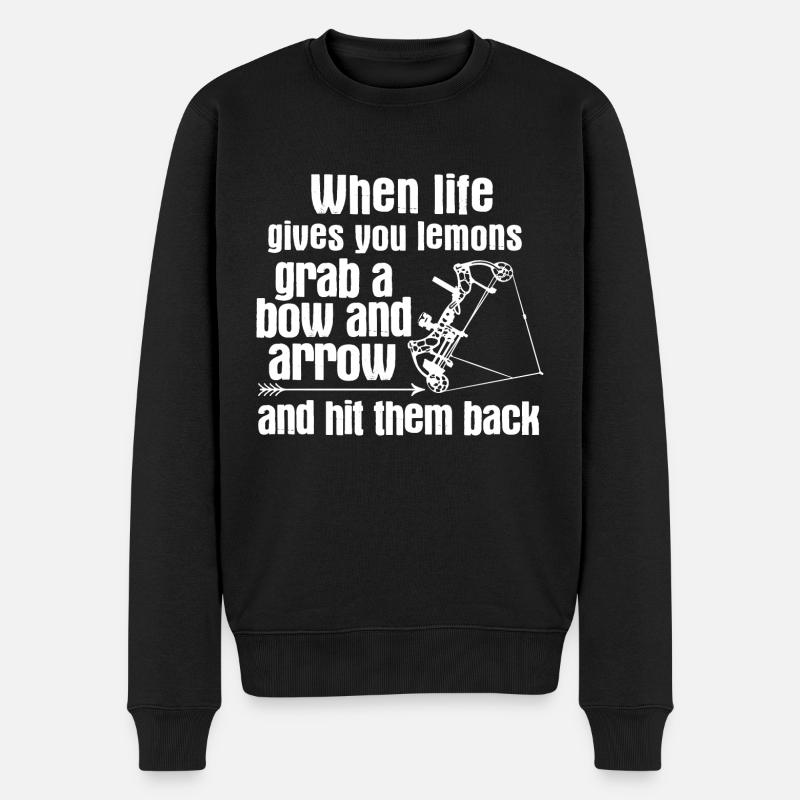 Bogenschießen Archery - Männer Premium Bio Pullover - Schwarz