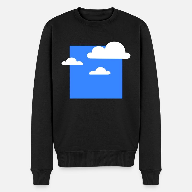 Clouds in heaven - Männer Premium Bio Pullover - Schwarz
