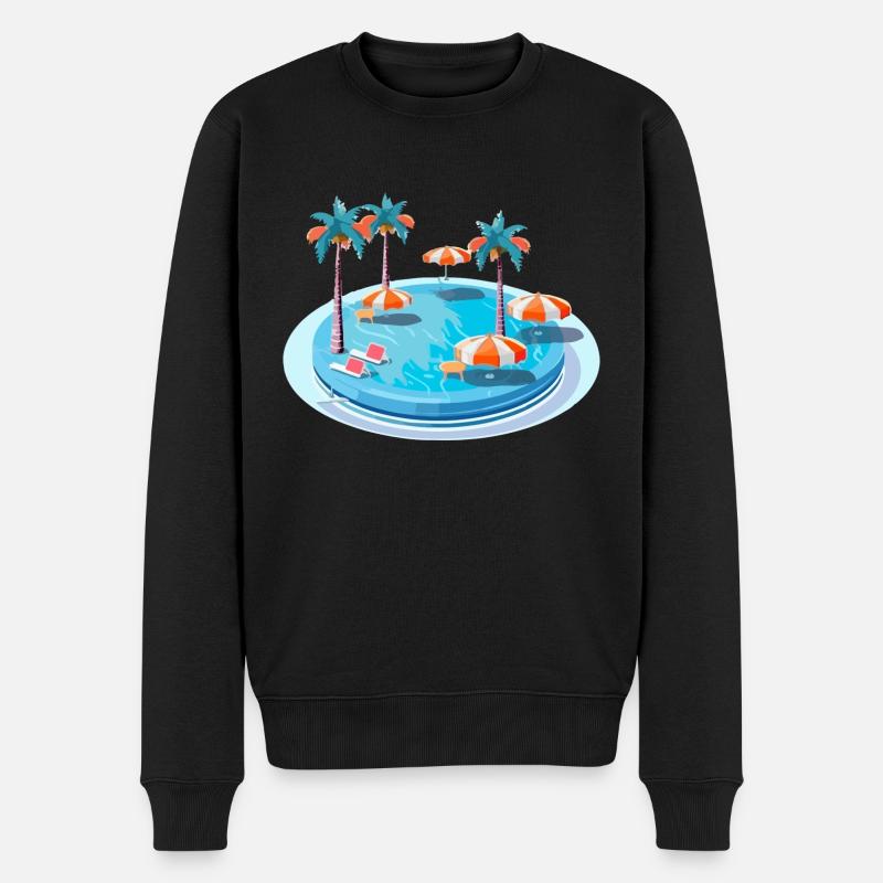 Ein Traumpool - Männer Premium Bio Pullover - Schwarz