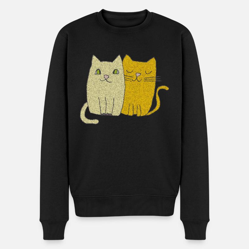 L’amour des chats - Pull Premium bio Homme - noir