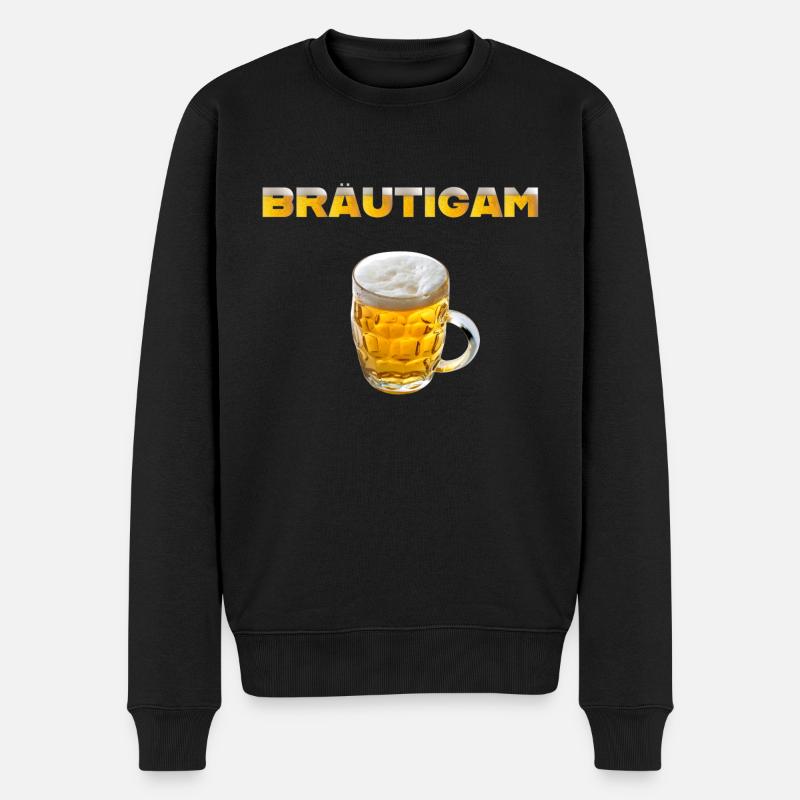 Bräutigam Bierkrug - Männer Premium Bio Pullover - Schwarz