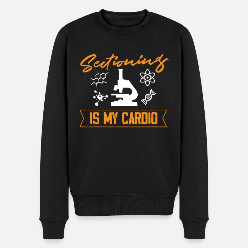 Sectioning is my cardio - Männer Premium Bio Pullover - Schwarz