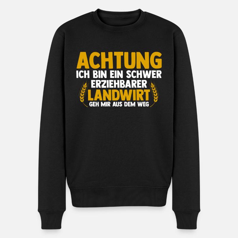 Landwirtschaft Bauer Landwirt - Männer Premium Bio Pullover - Schwarz