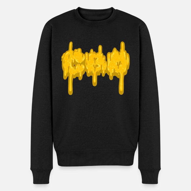 CBD - Männer Premium Bio Pullover - Schwarz