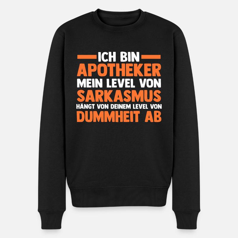 Apotheke Pharmazie Mediziner Apotheker - Männer Premium Bio Pullover - Schwarz