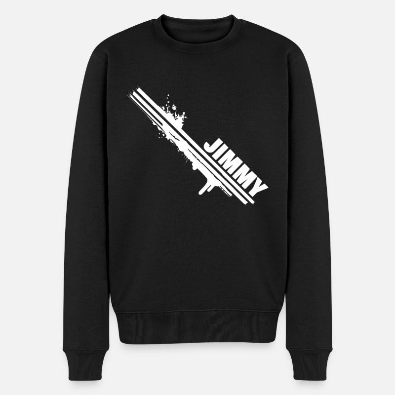 Malerei Jimmy - Männer Premium Bio Pullover - Schwarz