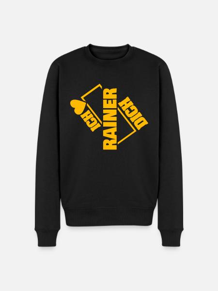 Geschenk für Rainer - Männer Premium Bio Pullover - Schwarz