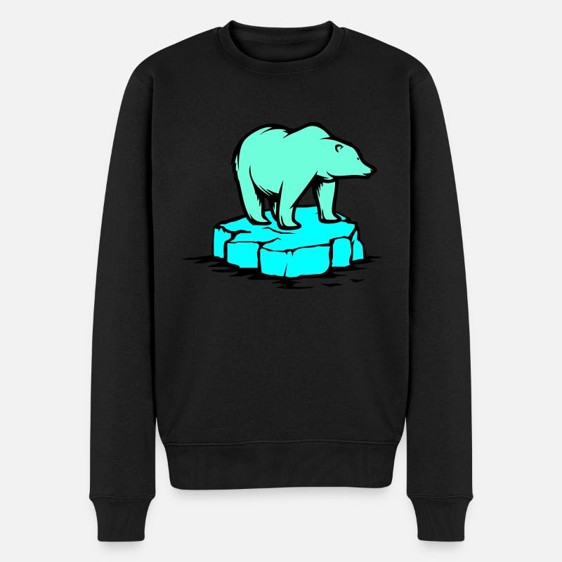 eisbär - Männer Premium Bio Pullover - Schwarz