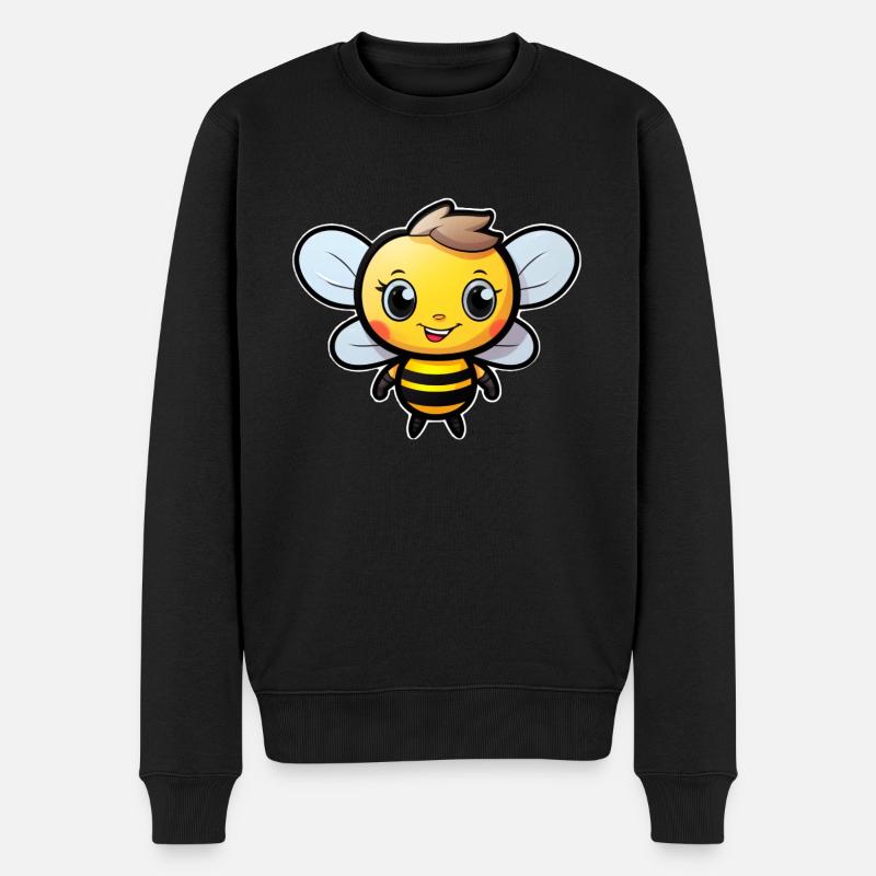 Abeille joyeuse - Pull Premium bio Homme - noir