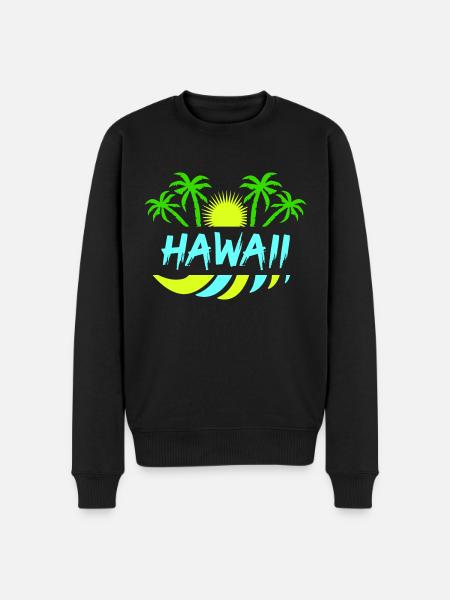 hawaii - Männer Premium Bio Pullover - Schwarz