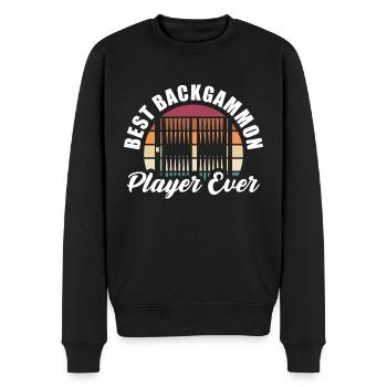 Best Backgammon Player Ever Game Night Board Games - Men's Premium Organic Jumper - black - Front - Nico (187cm)