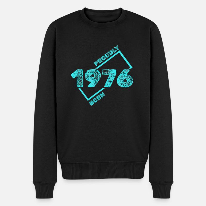 Geschenkidee 1976 - Männer Premium Bio Pullover - Schwarz