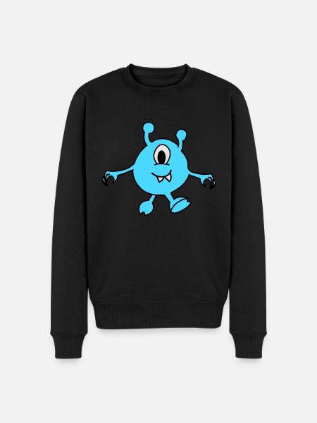 monster alien - Männer Premium Bio Pullover - Schwarz