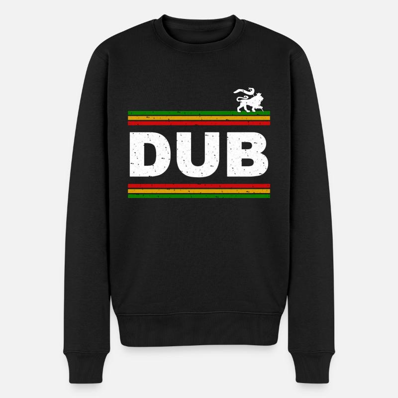 Dub Lion - Männer Premium Bio Pullover - Schwarz