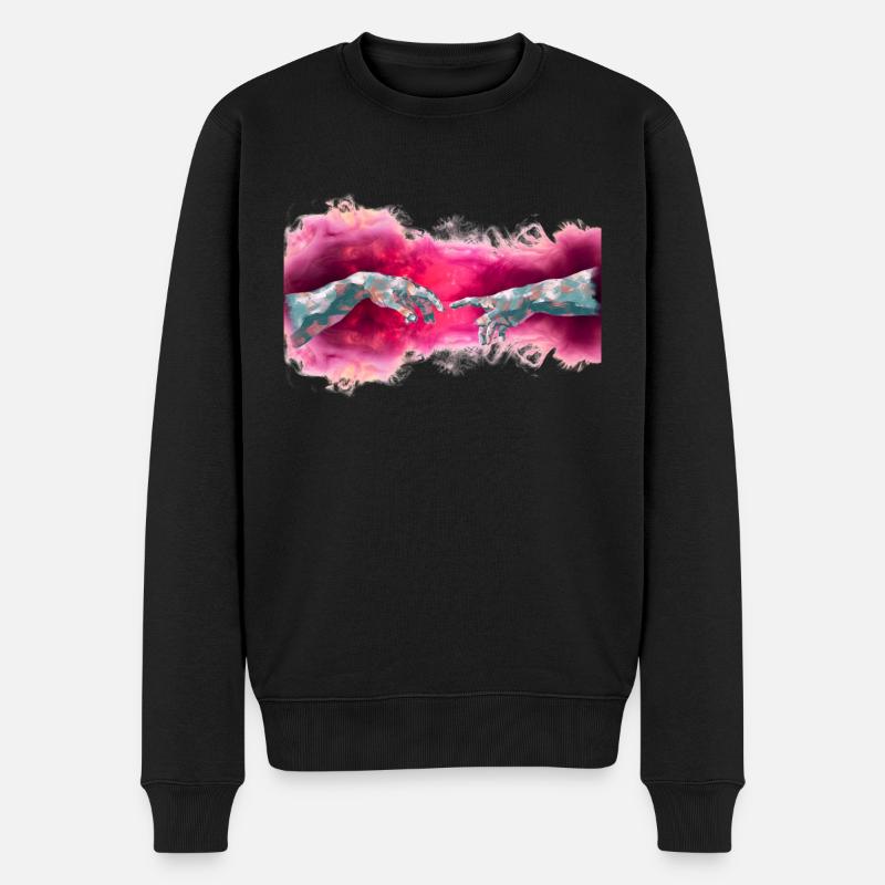 Moderne Kunst Michelangelo - Männer Premium Bio Pullover - Schwarz