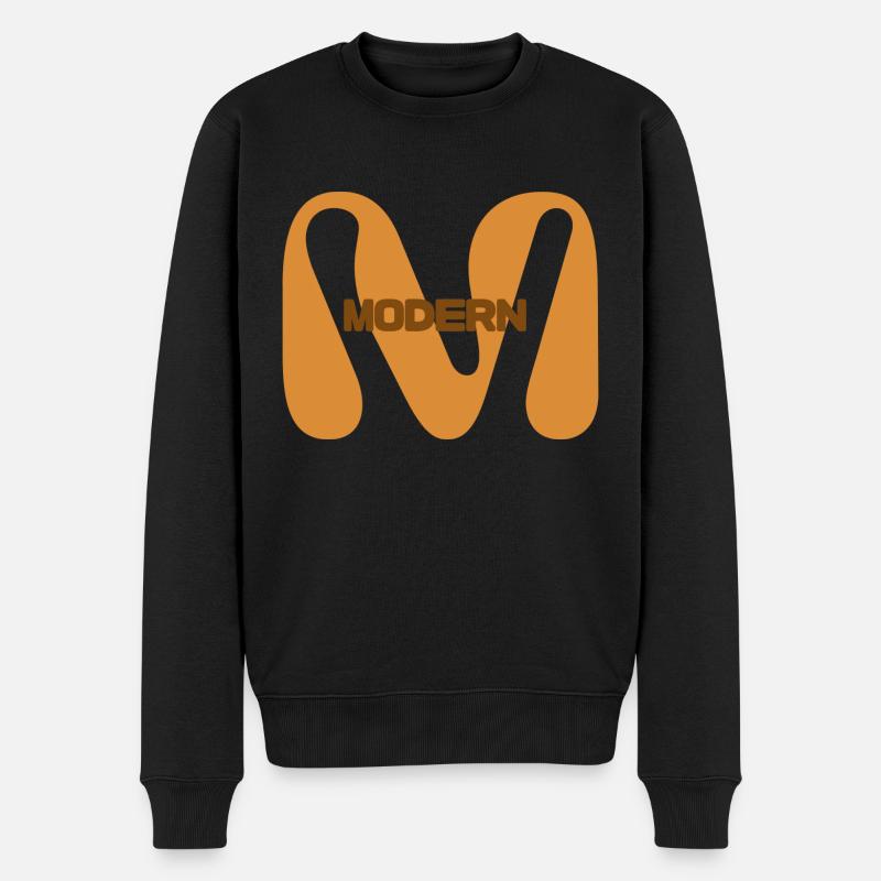 Modern - Männer Premium Bio Pullover - Schwarz