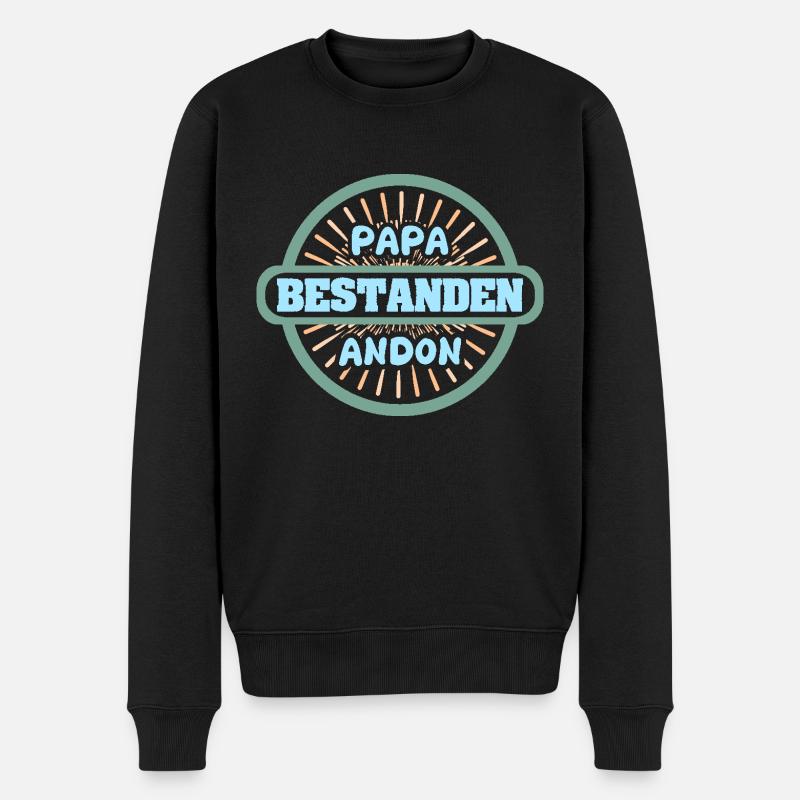 Vorname Andon - Männer Premium Bio Pullover - Schwarz