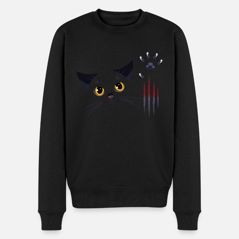 Chat noir - Pull Premium bio Homme - noir