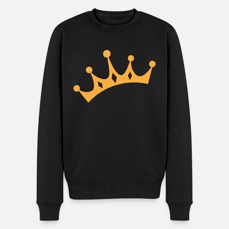 couronne - Pull Premium bio Homme - noir