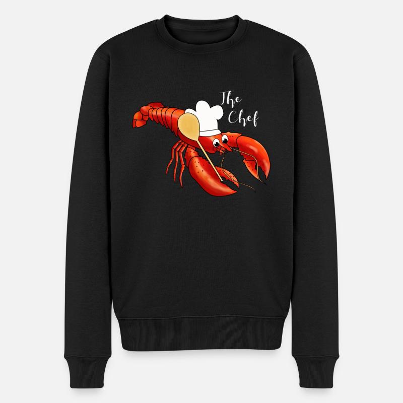 The Chef, Koch, Köchin, Hummer - Männer Premium Bio Pullover - Schwarz