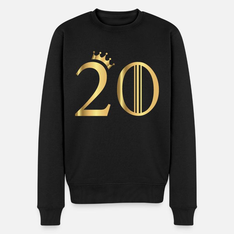 20 ans - Pull Premium bio Homme - noir
